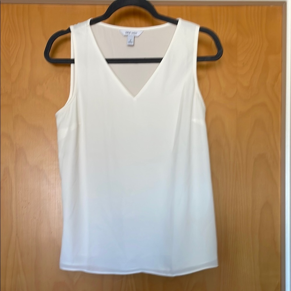 Nine West white Sleeveless Tank Top size small